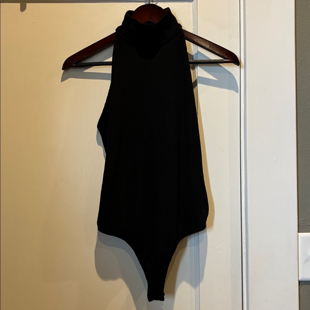 Elegant Black Sleeveless Victoria Secret Sport Bodysuit